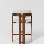 Bruni Back Curved Wooden Stool