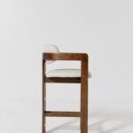 Bruni Back Curved Wooden Stool