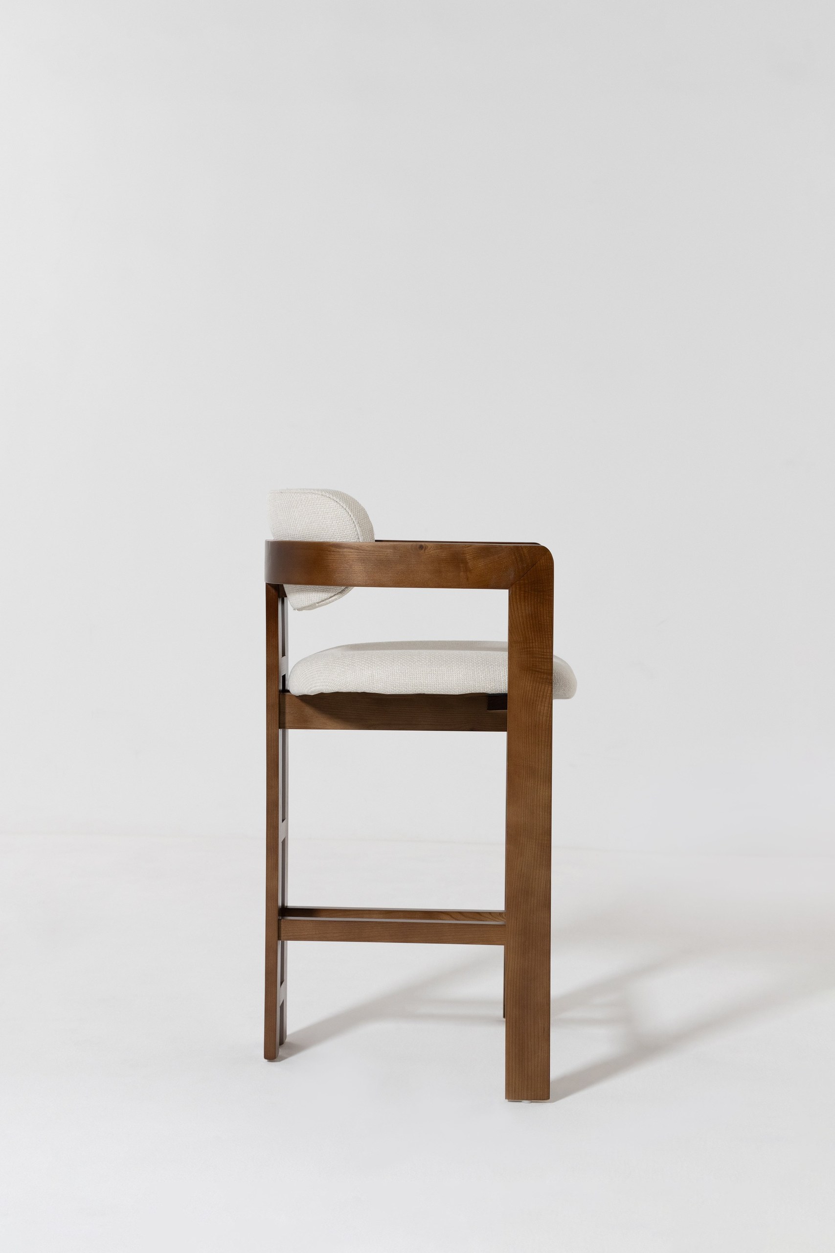Bruni Back Curved Wooden Stool - Image 7