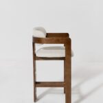 Bruni Back Curved Wooden Stool