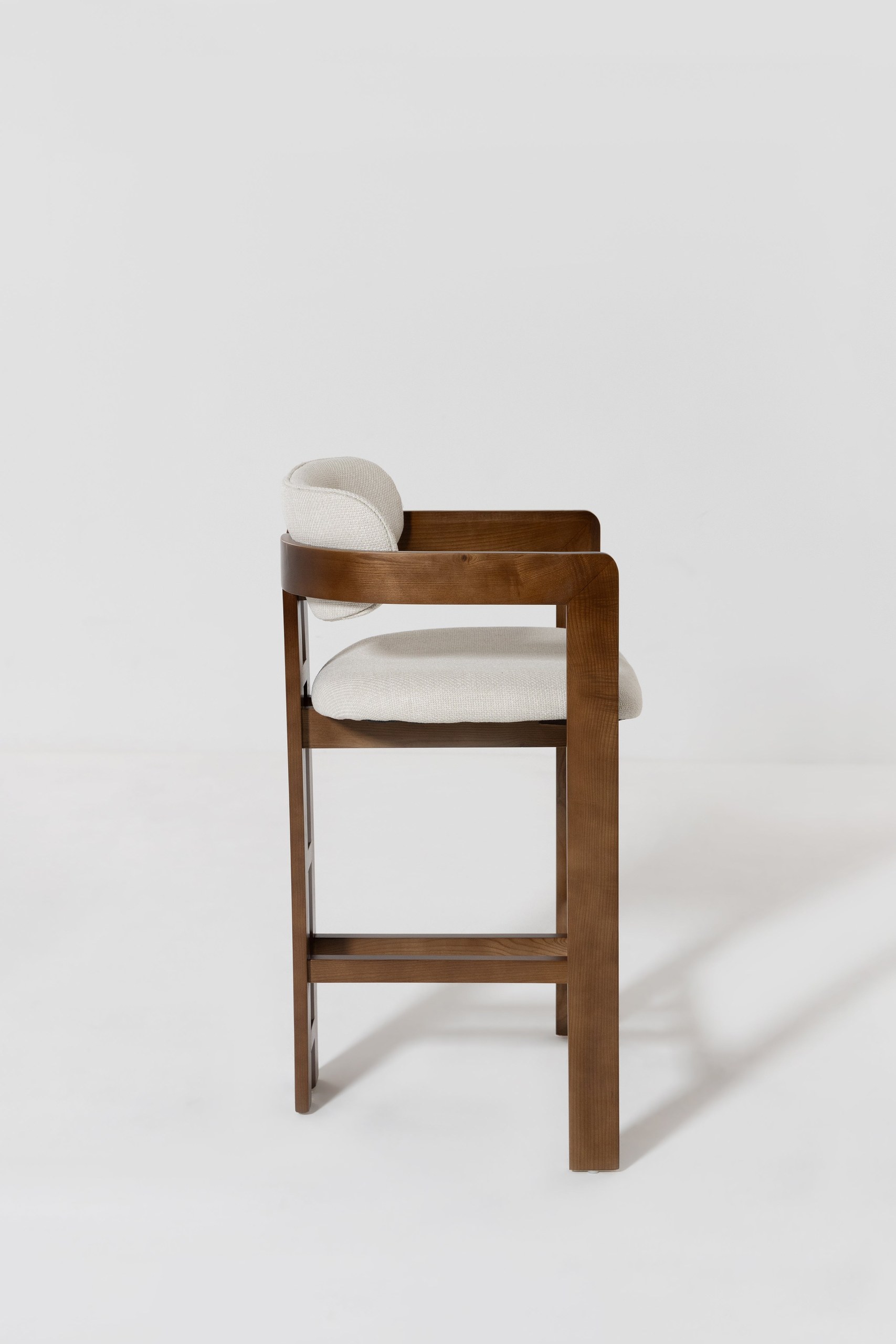 Bruni Back Curved Wooden Stool - Image 9