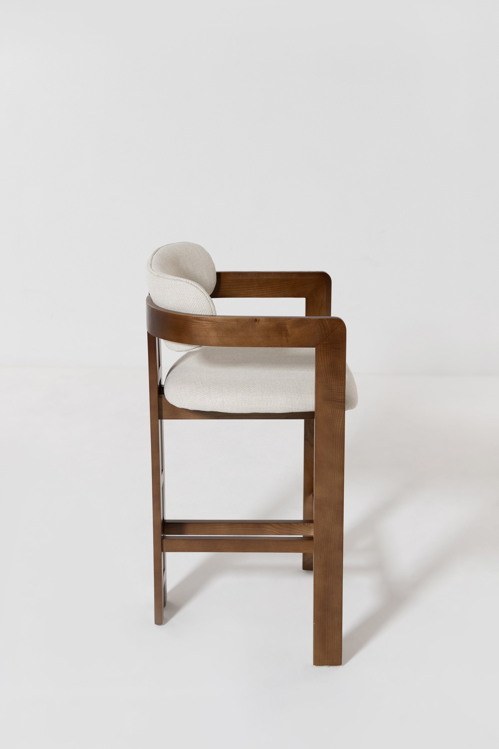 Bruni Back Curved Wooden Stool - Image 10