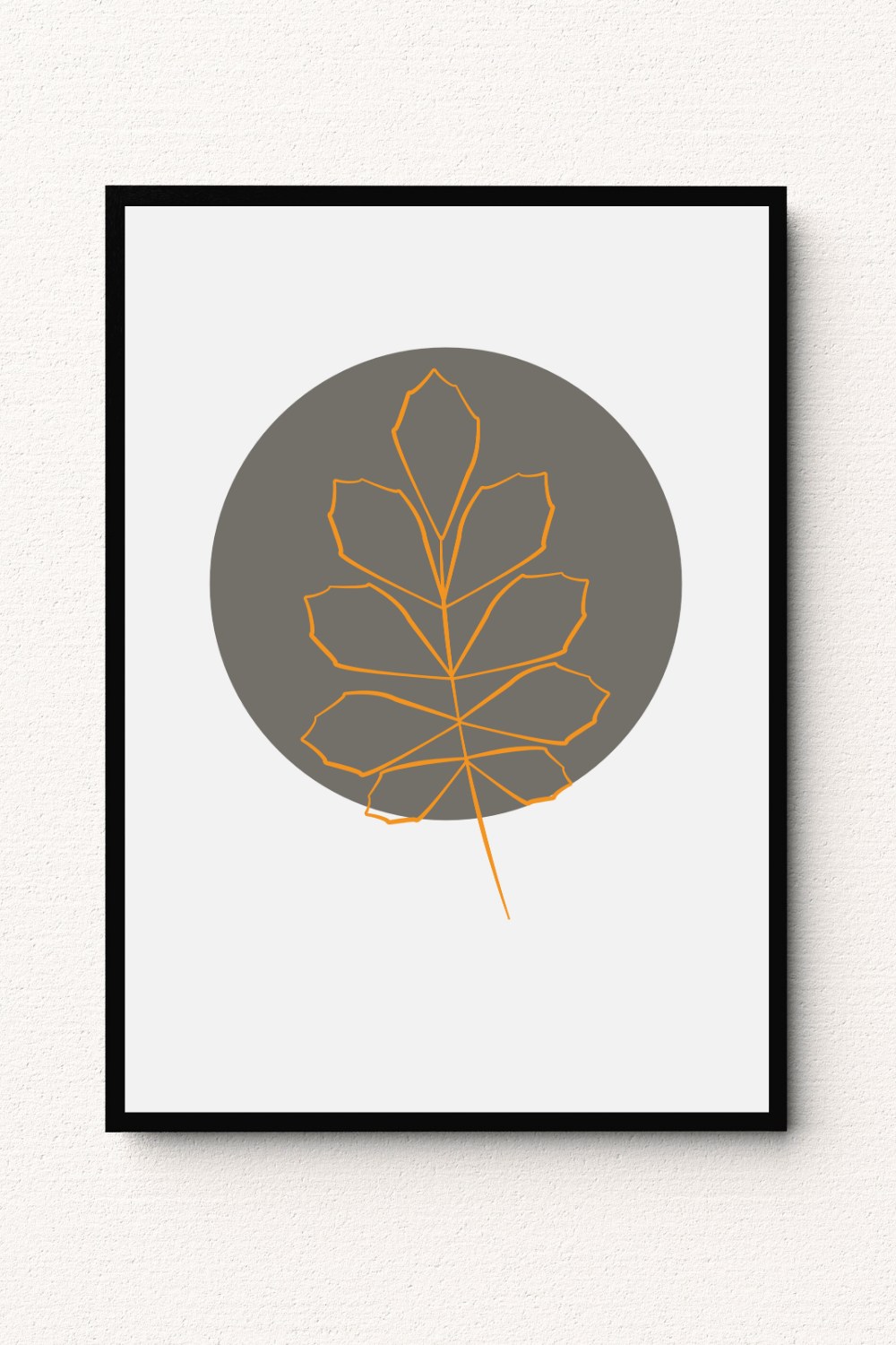 Burnt Orange Leaf Wall Art