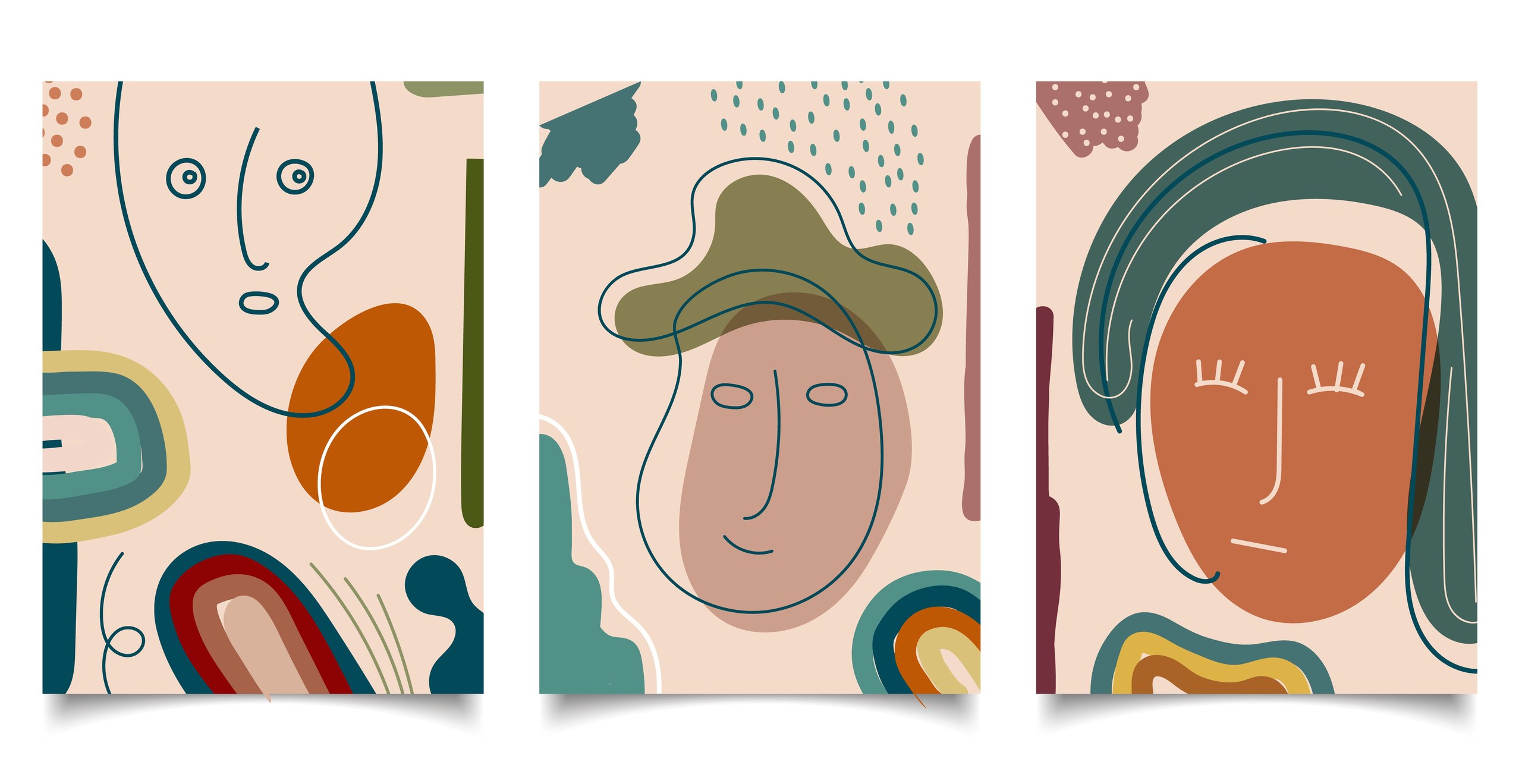 Earth Tone Smile Wall Art - Image 3