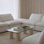 Punto Beige Unfilled Travertine Rectangular Coffee Table