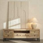 Lunor Mango Wood & Metal Media Unit