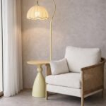 Lorenzo Cream Wooden Floor Lamp