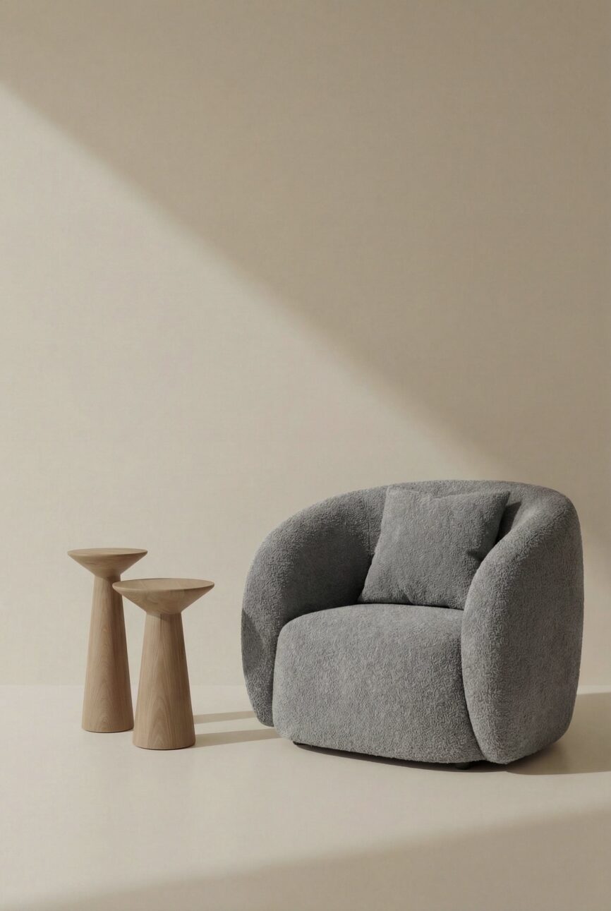Amanti Soft Grey Lounge Sofa Chair