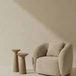 Amanti Warm Beige Boucle Lounge Sofa Chair