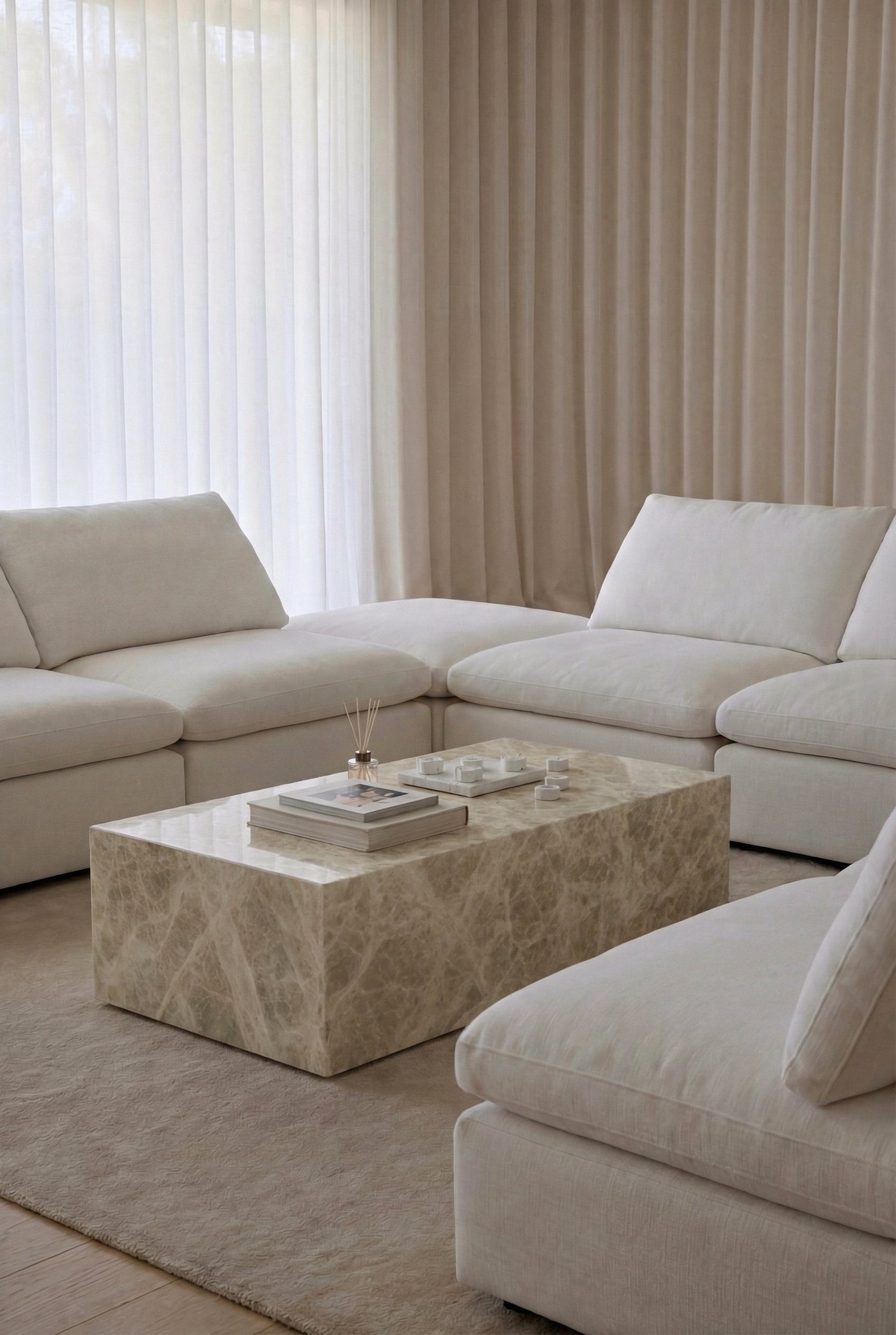 Felicity Light Emperador Coffee Table
