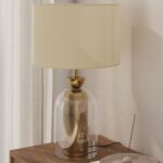 Ethereal Dome Table Lamp With Gold Base
