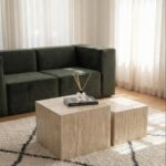 Larkin Travertine Nesting Coffee Table