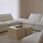 Larkin Travertine Nesting Coffee Table