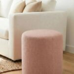 Mira Mink Blush Round Pouf