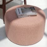 Mira Mink Blush Round Pouf (60CMx33CM)