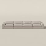 Orvella Champagne Beige 4 Seater Sofa