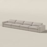 Orvella Champagne Beige 4 Seater Sofa