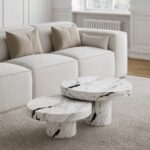 Arezzo Viola White Marble Nesting Coffee Table