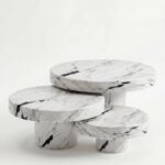 Arezzo Viola White Marble Nesting Coffee Table