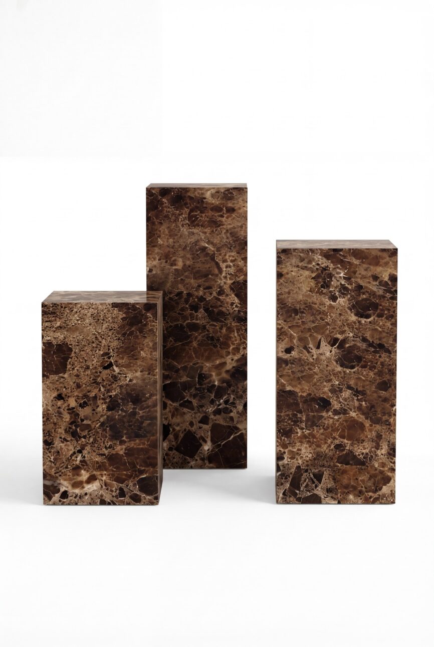 Zelda Dark Emperador Marble Plinth