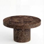 Arezzo Dark Emperador Marble Round Coffee Table