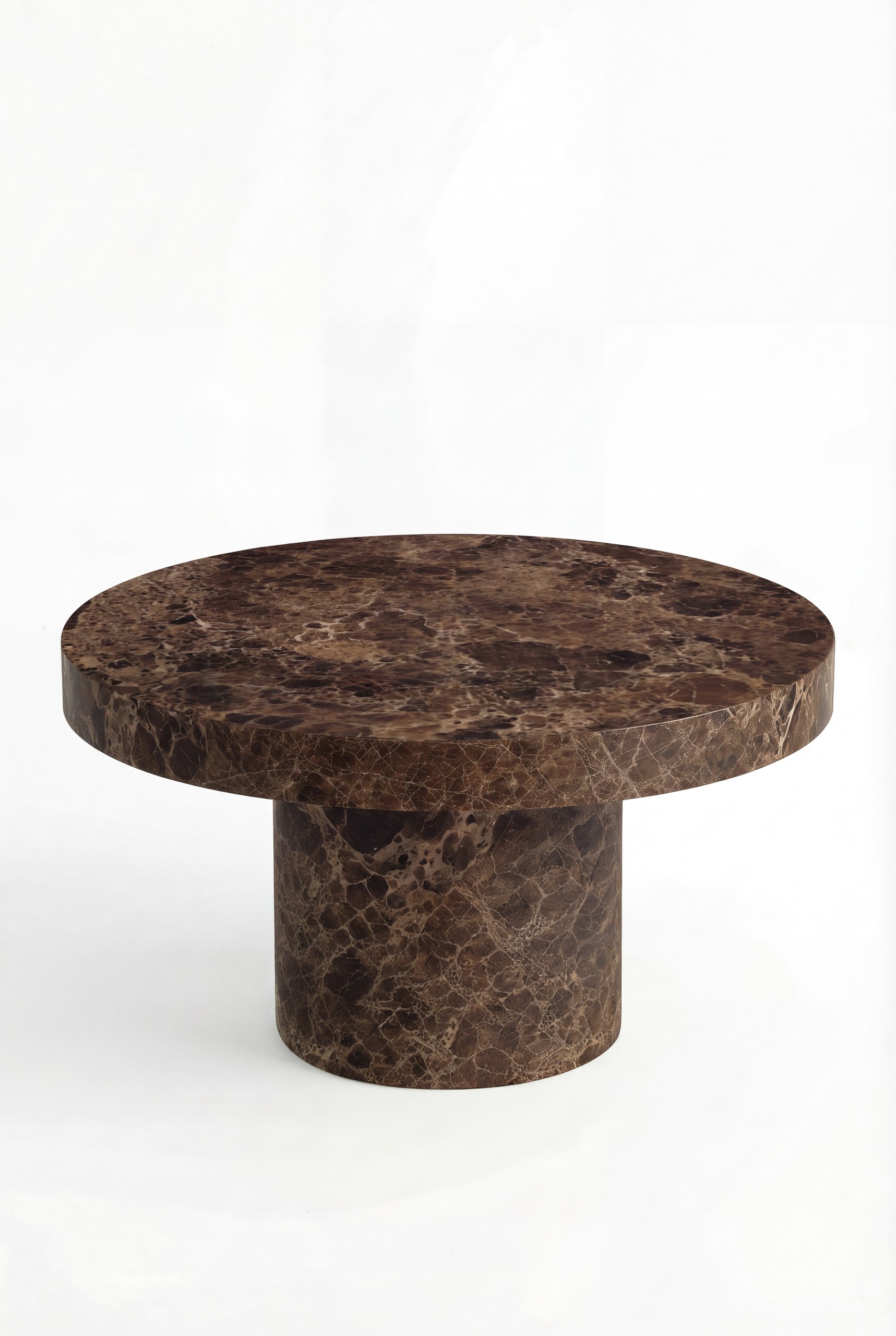Arezzo Dark Emperador Marble Round Coffee Table