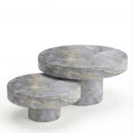 Arezzo Grigo Oro Marble Nesting Coffee Table Set