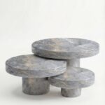 Arezzo Grigo Oro Marble Nesting Coffee Table Set