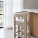 Bella Off White Boucle Stool