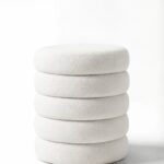 Sevil Ivory Layers Storage Pouf