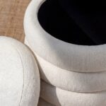 Sevil Ivory Layers Storage Pouf