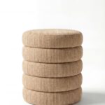 Sevil Mocha Sand Layers Storage Pouf