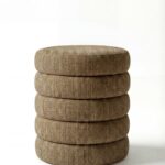 Sevil Cocoa Brown Layers Storage Pouf