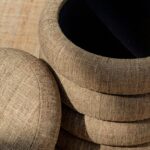 Sevil Cocoa Brown Layers Storage Pouf
