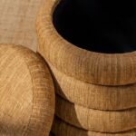 Sevil Caramel Glow Layers Storage Pouf