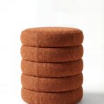 Sevil Burnt Terracotta Layers Storage Pouf
