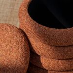 Sevil Burnt Terracotta Layers Storage Pouf