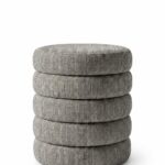 Sevil Stone Ash Layers Storage Pouf