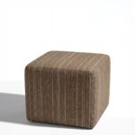 Noah Natural Taupe Cube Pouf