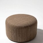 Mira Natural Taupe Round Pouf (60CMx33CM)