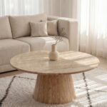 Decima Travertine Coffee Table