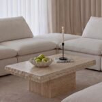 Gala Travertine Textured Edges Coffee Table