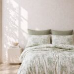 Selvara Vintage Botanical Printed King Bed Sheet, Duvet Cover & Pillowcase Set