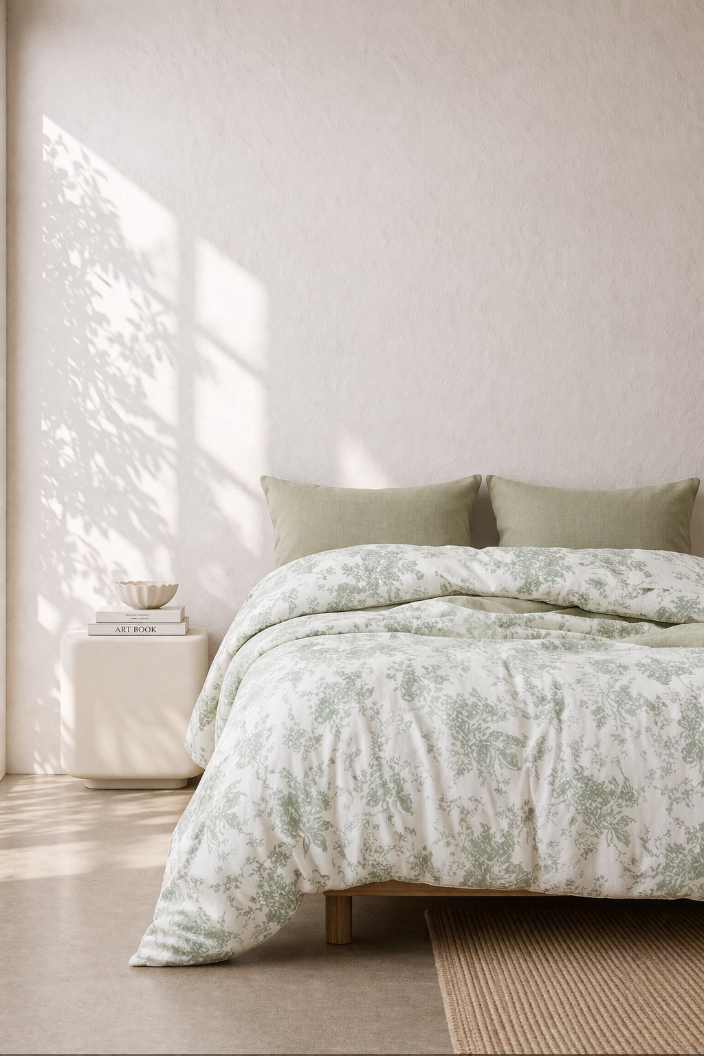 Selvara Vintage Botanical Printed Queen Bed Sheet, Duvet Cover & Pillowcase Set