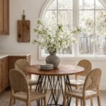 Cyris Solid Wood Round Dining Table