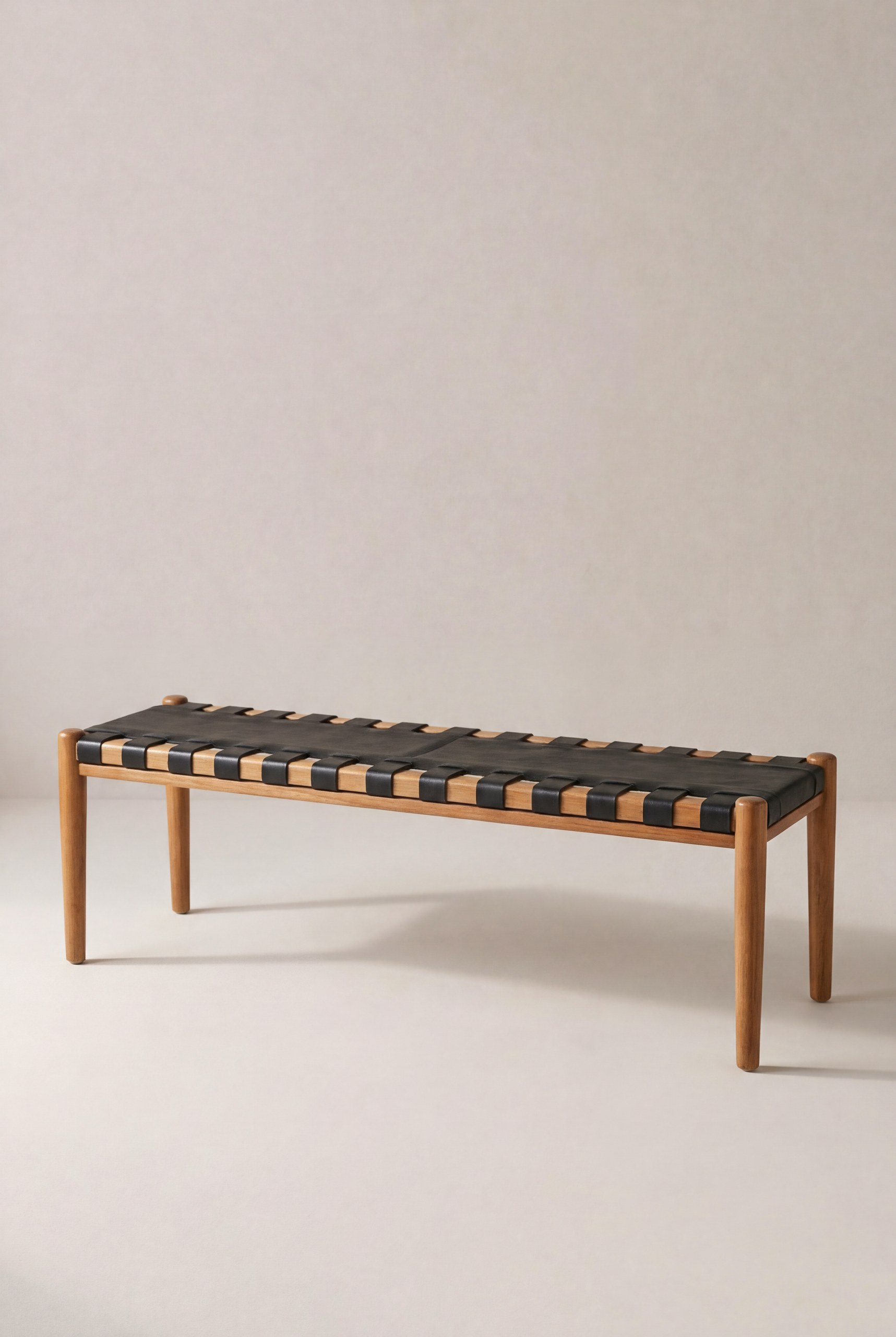Varek Leather Strap Bench - Image 2