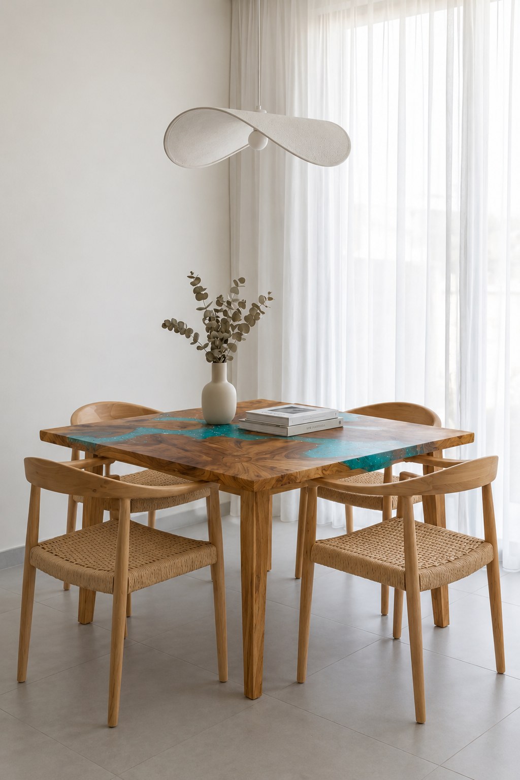Verix Resin Wood Dining Table