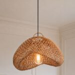 Vorinx Rattan Natural Ceiling Lamp With Woven Design