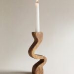 Alyon Wave Wooden Candle Holders
