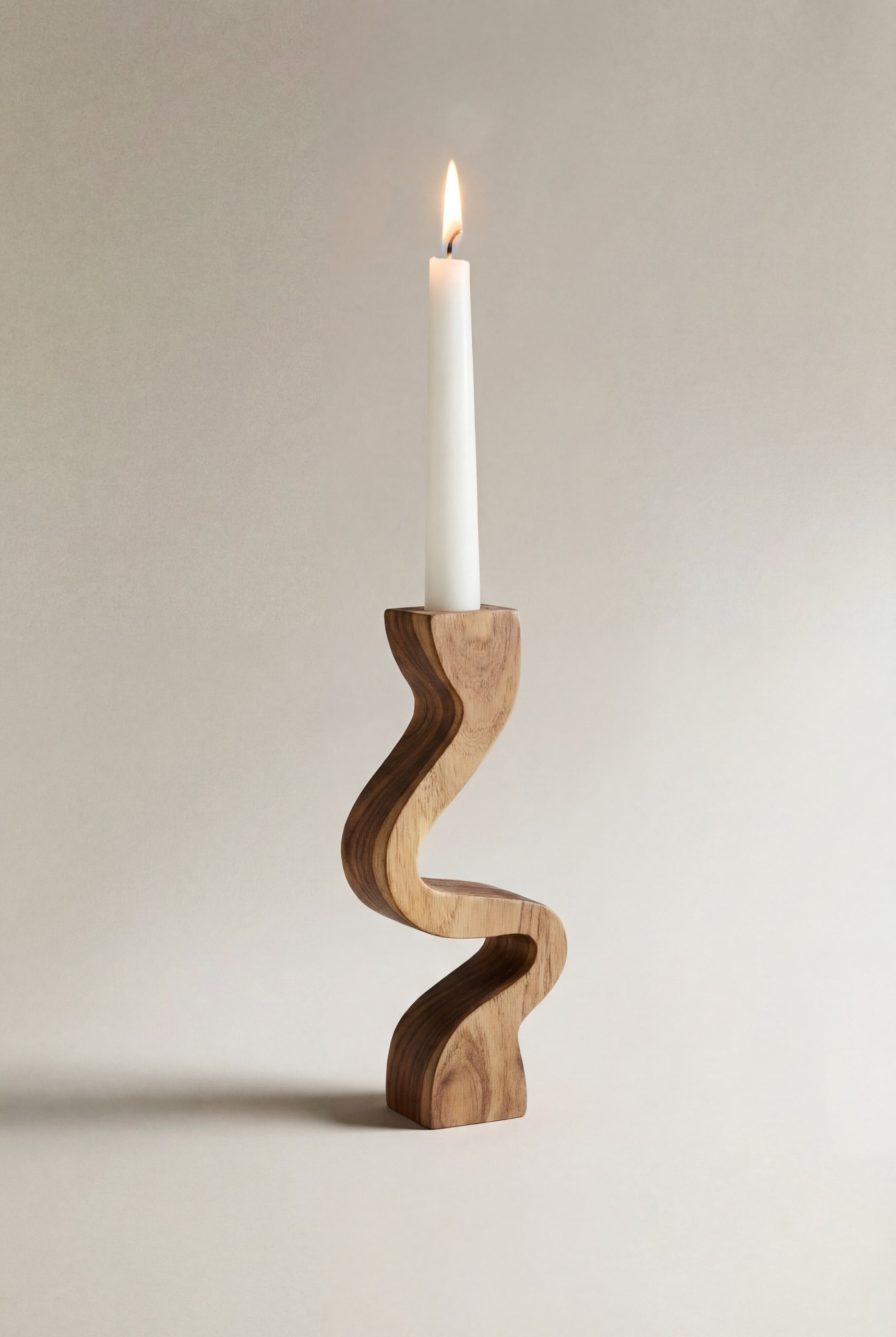 Alyon Wave Wooden Candle Holders - Image 4